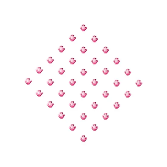 Preciosa 6mm Czech Crystals Bicone Rondelle Beads, 36pcs Rose {5}