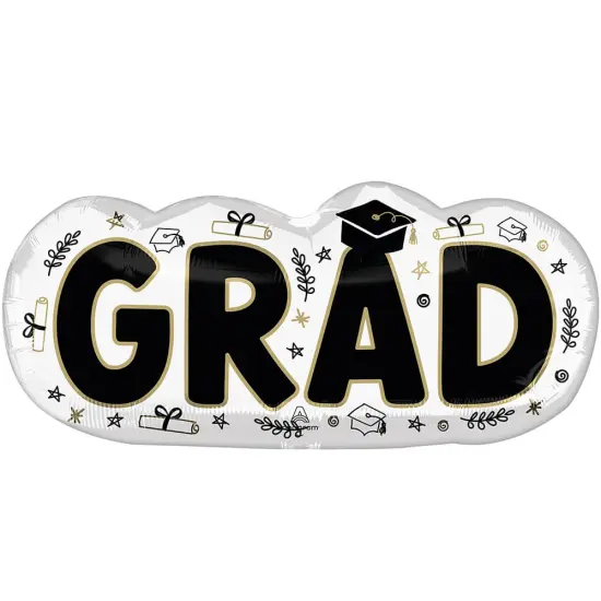 Anagram 30 Inch Grad Sketched Impressions Foil Mylar Balloon Graduation Party Decor {1}