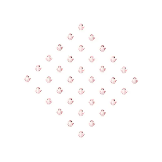 Preciosa 6mm Czech Crystals Bicone Rondelle Beads, 36pcs Light Rose {5}