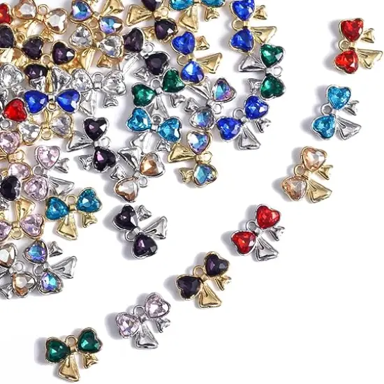 40Pcs Paired Crystal Pendants Charms for Jewelry Making Supplies {1}