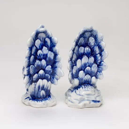 Dutch Blue Ceramic Country Rooster Salt And Pepper Shakers, Farm and Ranch Decor, Gift for Mom {5}