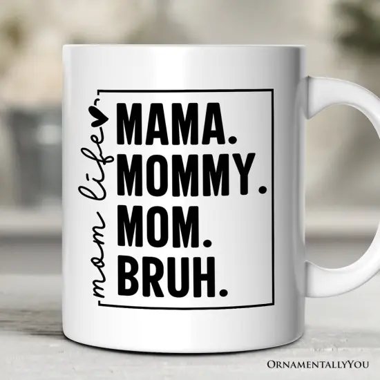 Funny Mom's Life Mug, Minimalist Stylish Gift For Mothers {4}