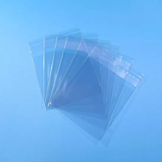 Clear Self-Sealing Poly Bags 5 1/4'' x 7 1/8'' 1.2 Mil {1}