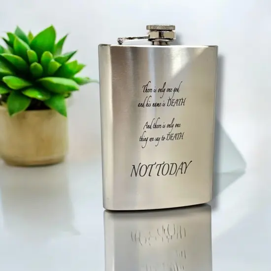 8oz There Is Only One God Stainless Steel Flask {6}