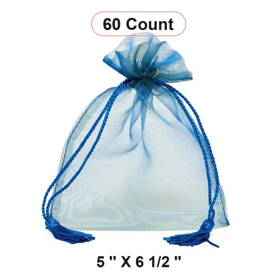 Jewel Tone Iridescent Sheer Tasseled Bags 5'' x 6 1/2'' for Packaging {1}