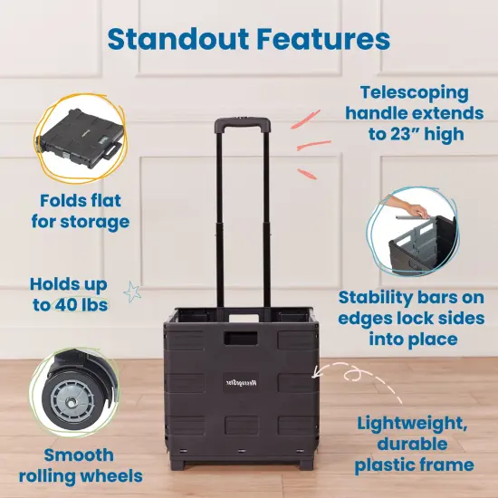 Universal Rolling Cart with Canvas Organizer Bag, Mobile Storage Chocolate/Sand {4}