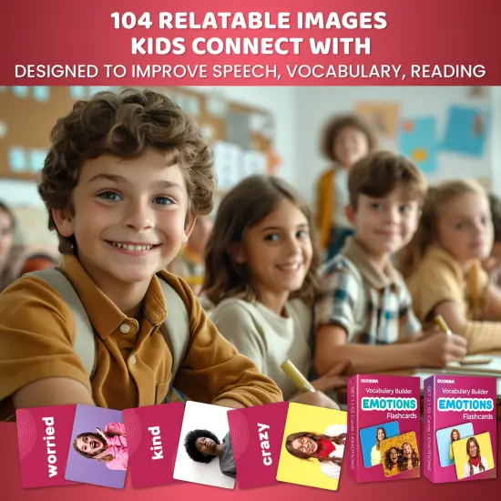 104 Emotions Flash Cards Set for Kids Speech Therapy {2}