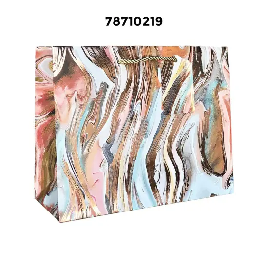 Patterned Gift Bags 10" X 5" X 12 1/2" Sturdy Recycled Paper Bags {2}