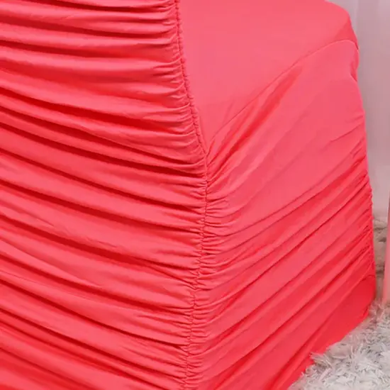 Coral Rouge Chair Cover, Stretch Ruffled Spandex for Banquet Chairs {5}