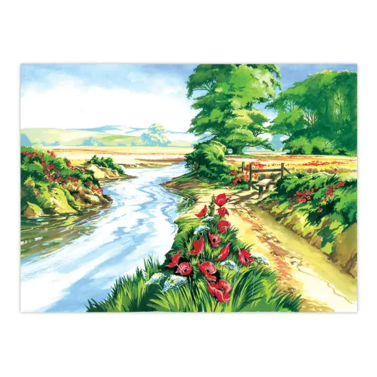 PAL13 | Painting by numbers™ 13pc 11.25" x 13.375" Poppy Field Painting Project {2}