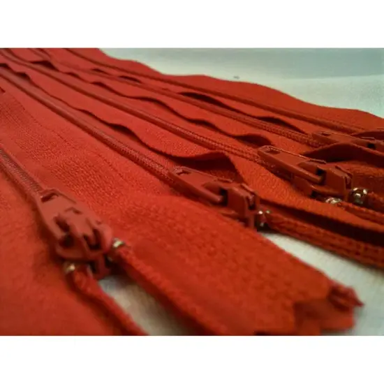 Red Generic Nylon Zippers #3 Coil Closed Bottom {2}