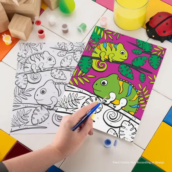 MFP19 | Painting by numbers&trade; Children's 10pc 8.75" x 11.75" Chameleons Painting Project {2}