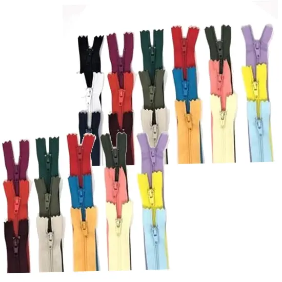 50 Pieces Zippers Closed Bottom 18 Inches Assorted Colors {3}