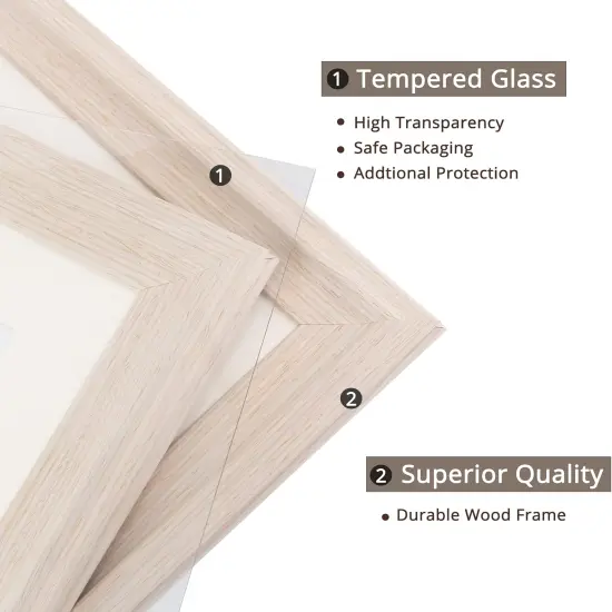 5x7 Wood Picture Frames,Display Photos 4x6 with Mat or 5x7 Without Mat {4}