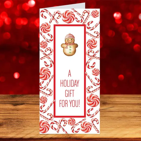 Great Papers! Peppermint & Candy Cane Holiday Gift /Money Card Holders with Envelopes, 6.5" x 11", 12 Count {5}