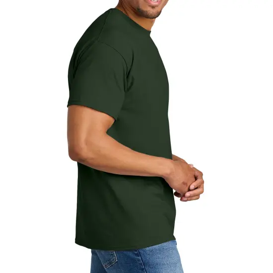 Gildan DryBlend T-Shirt, Adult Men Short Sleeve Arts and Crafts Shirt, Assorted Colors Tee Forest green {2}