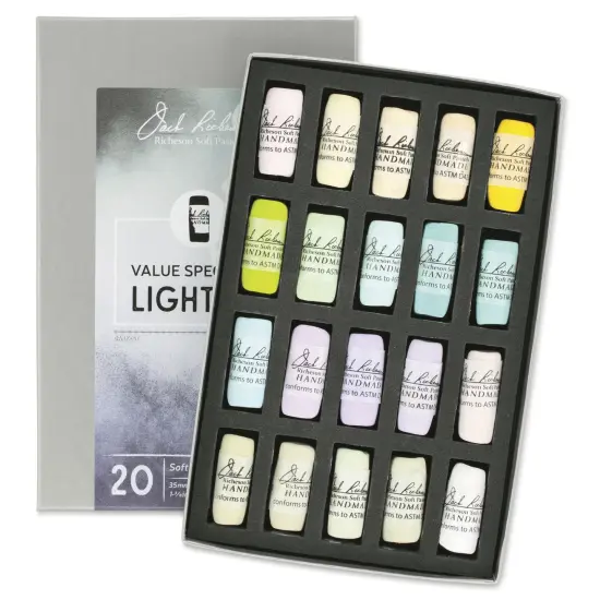 Richeson Soft Handrolled Pastels - Lights 5, Set of 20 {1}