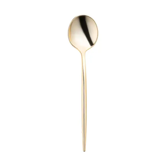 Shiny Gold Moderno Disposable Plastic Dessert Spoons (300 Spoons) {1}