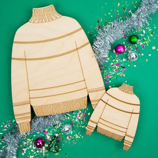 Christmas Wood Ugly Sweater Cutout, From 6"- 18" | Woodpeckers {4}