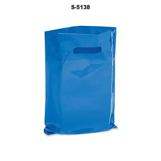 11 x 15 x 3" Customizable Shopping Bags Blue {3}