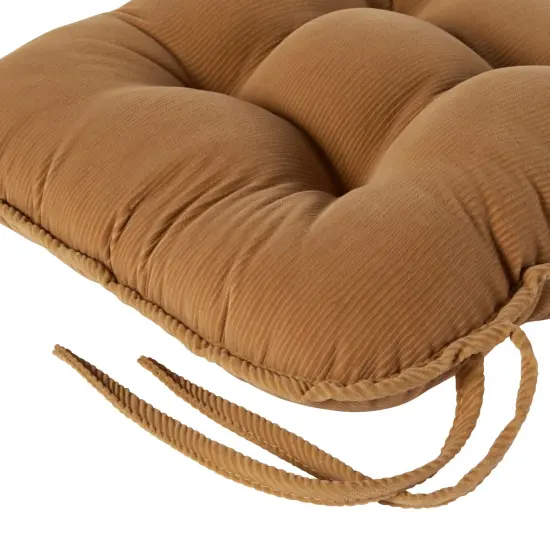 Corduroy Dining Chair Pads (Set of 2) Olive {4}