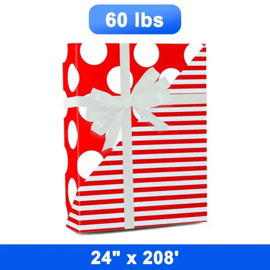 Striped Wrapping Paper 24" x 417" Roll 60 lbs {1}