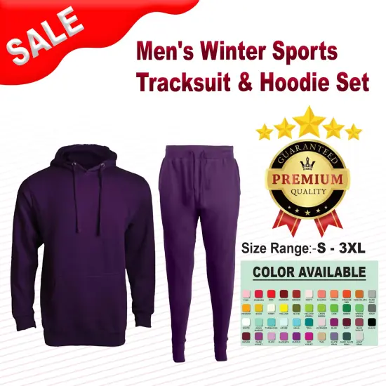 Men's Winter Sports Tracksuit & Hoodie Set Navy {2}