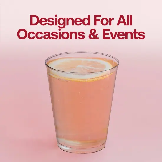 Crystal Clear Round Plastic Disposable Party Cups - 8 oz. (500 Cups) {6}