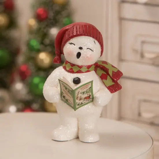 Christmas Caroling Snowman 4.75" {3}