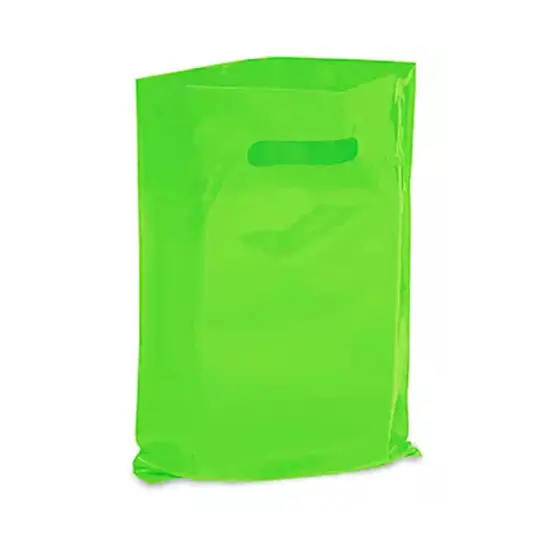 11 x 15 x 3" Custom Die Cut Bags for Branding Lime Green {2}