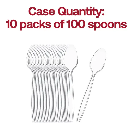 Clear Plastic Disposable Spoons (1000 Spoons) {5}