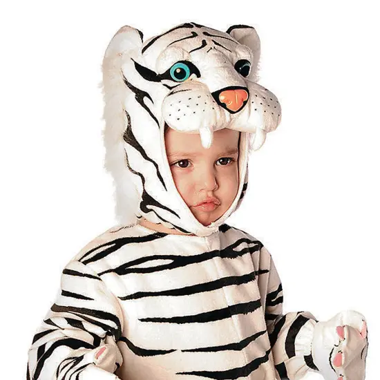 Toddler Plush White Tiger Costume {2}