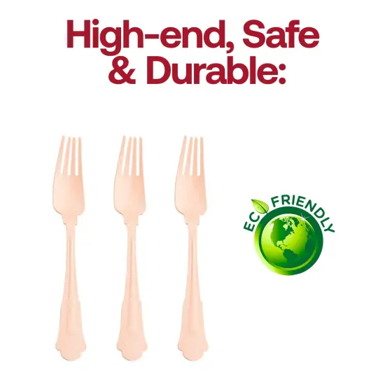 Silhouette Birch Wood Eco Friendly Disposable Dinner Forks (600 Forks) {4}