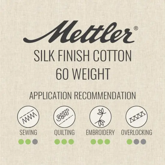 White (9248-2000) | Silk-Finish Cotton 60wt (800M / 875Y) | Mettler Thread {2}