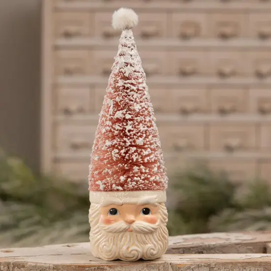 Tree Santa Pastel Pink 12.5" {3}