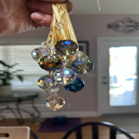 12pcs Crystal Suncatcher Hanging Ball Ornaments Glass Pendants Mini Christmas Tree Crystal Ornament Decorative Prism Balls Small Iridescent Glass Ball {3}