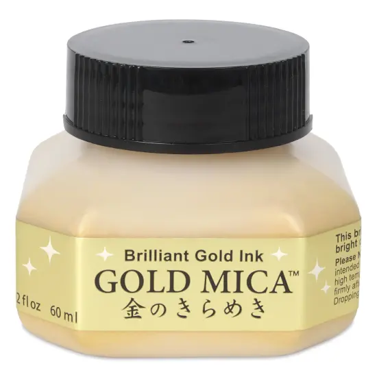 Kuretake Mica Calligraphy Ink - Brilliant Gold, 60 ml, Jar {1}
