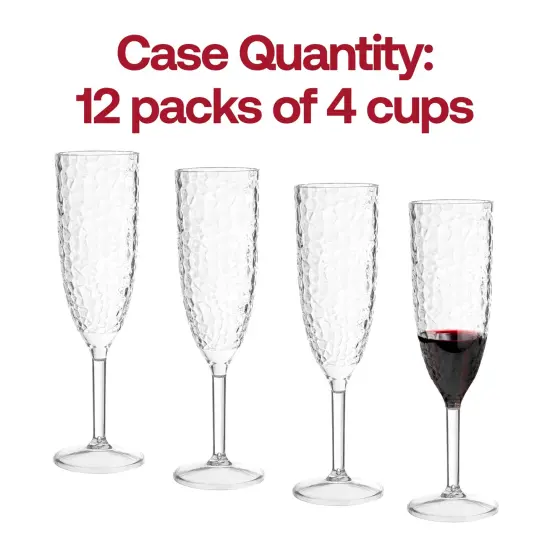 Crystal Disposable Plastic Champagne Flutes - 8 oz. (48 Glasses) {5}