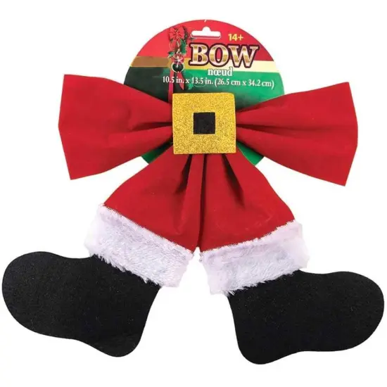 Christmas Door Decoration Santa Claus Boot Bow Fun Xmas Decor {1}