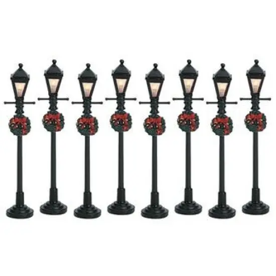 Gas Lantern Street Lamp, Set Of 8 - Lemax {1}
