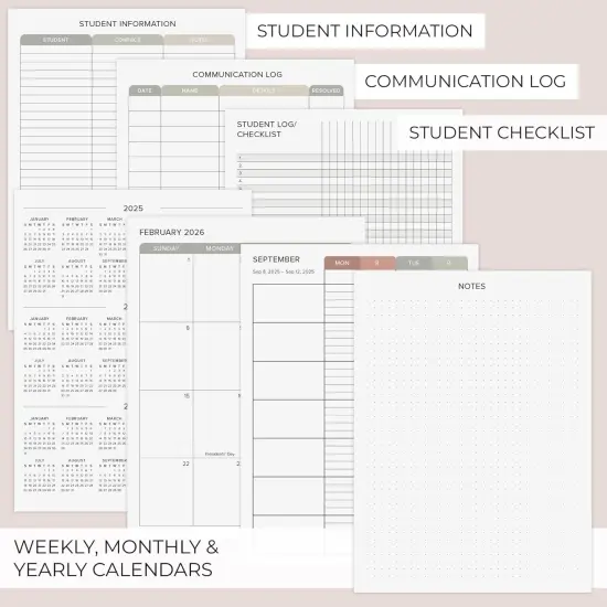 Aesthetic Teacher Planner For The 2025-2026 - Sage Green {2}