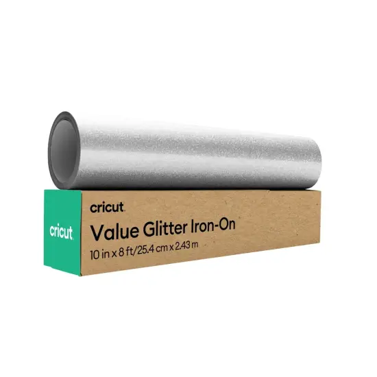Cricut Value Glitter Iron-on - Silver - 10 in x 8 ft (1) {1}