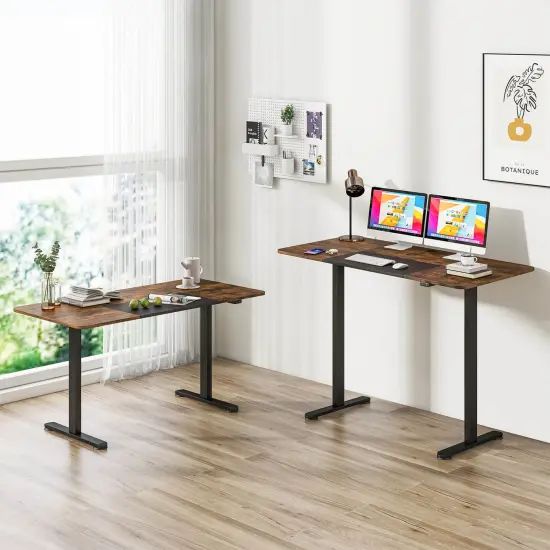 Costway Electric Height Adjustable Standing Desk, Sit to Stand Computer Workstation Home Office Desk {4}