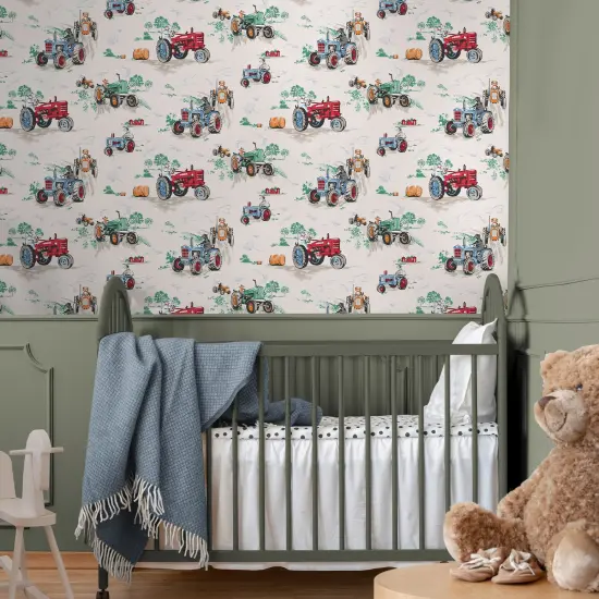 Cath Kidston Tractor Multi Wallpaper {1}