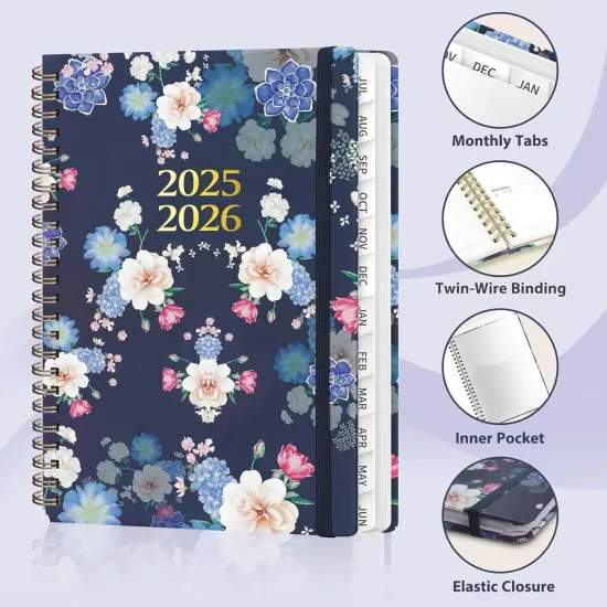 2025-2026 Academic Planner A5 (6.3" x 8.4") - Dark Blue {4}