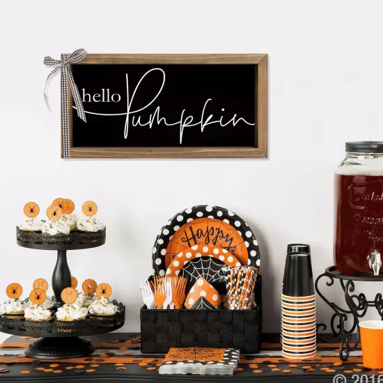 Hello Pumpkin Sign Table Top Decor {2}