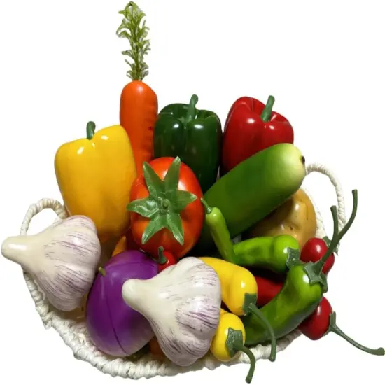 22pcs Realistic Artificial Fake Vegetables, Artificial Vegetables for Decoration {1}