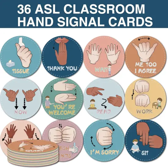 36 Classroom Hand Signal Decor {2}