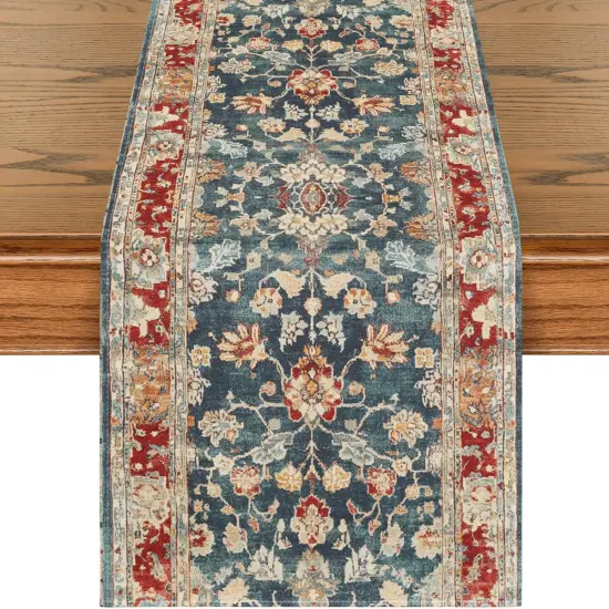 Boho Bohemia Style Red Table Runner,13x72 Inch {1}