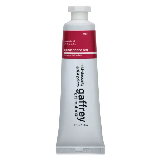 Gaffrey Art Material Standard Body Acrylic Paint - Quinacridone Red, 59 ml tube {1}